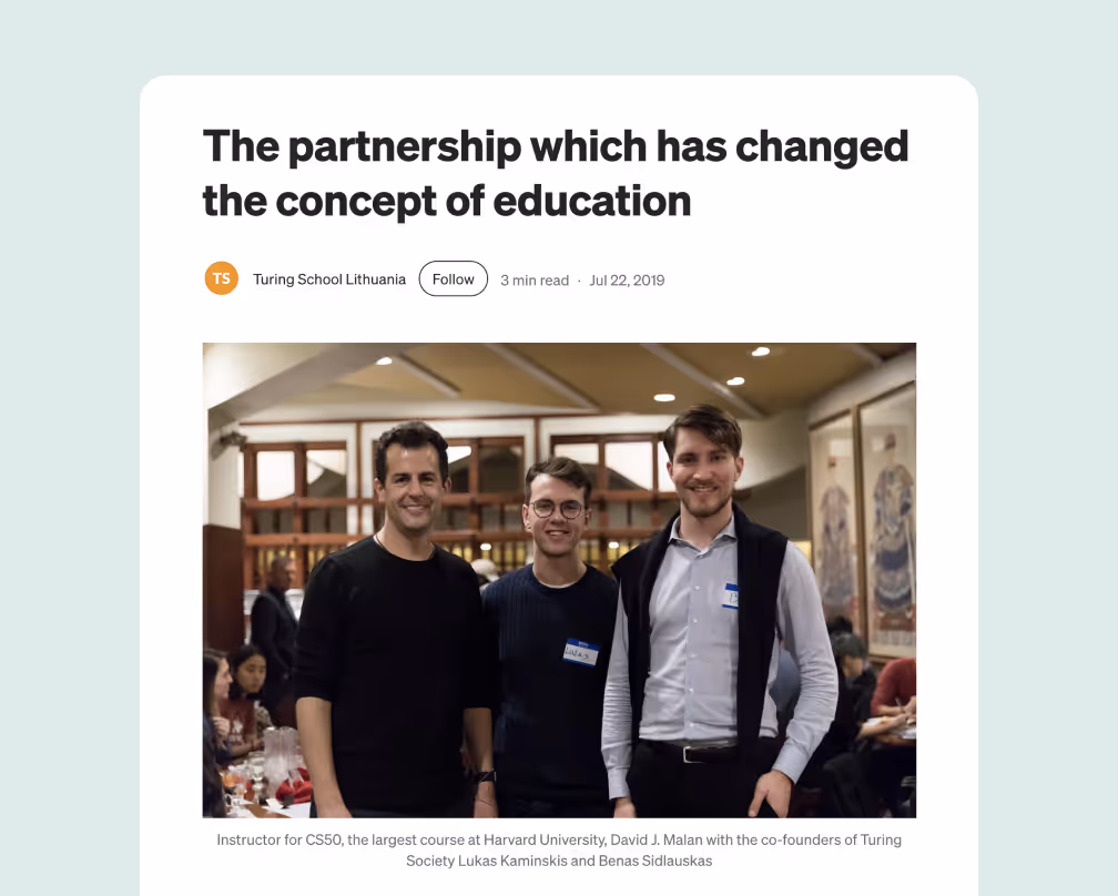 Harvard CS50 partnership